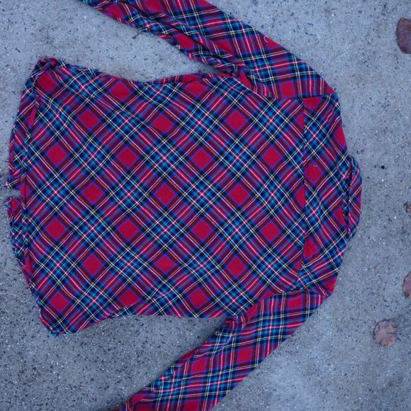 Kim Rogers Red Plaid Flannel Button Down Shirt Long Sleeve Cotton Size M - Picture 6 of 12